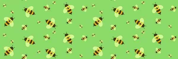 Kids seamless bee pattern for fabrics and packaging and gifts and cards and linens and wrapping paper — ストック写真