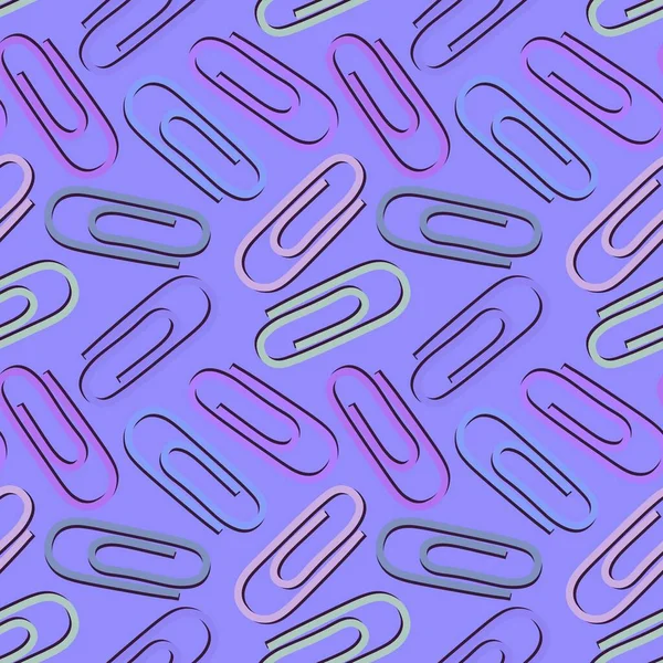 School seamless paper clip pattern for fabrics and packaging and linens and kids and wrapping paper and office