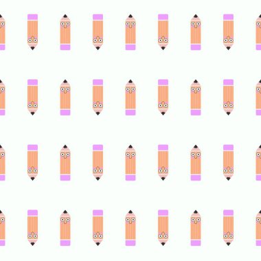 School pencil seamless kids pattern for textiles and packaging and gifts and linens and wrapping paper and hobbies