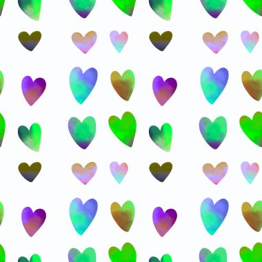 Kartpostallar, hediyeler ve kartpostallar için kalpleri olan kusursuz sevgililer günü desenleri. 