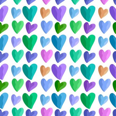 Kartpostallar, hediyeler ve kartpostallar için kalpleri olan kusursuz sevgililer günü desenleri. 