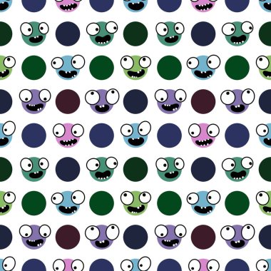 Çocuklar, tekstil, ambalaj, hediyeler, kartlar, çarşaflar ve ambalaj kağıtları için kusursuz uzaylı desenleri.