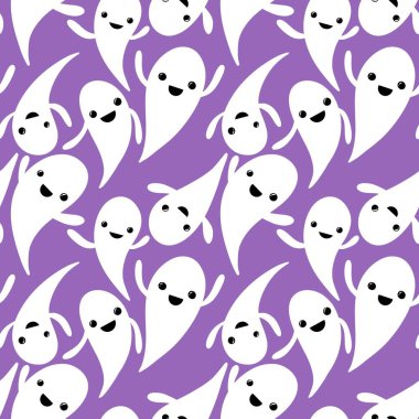 Duvar kağıtları, ambalajlar, hediyeler, kartlar, çarşaflar, çocuklar ve kumaşlar için kusursuz bir hayalet deseni.