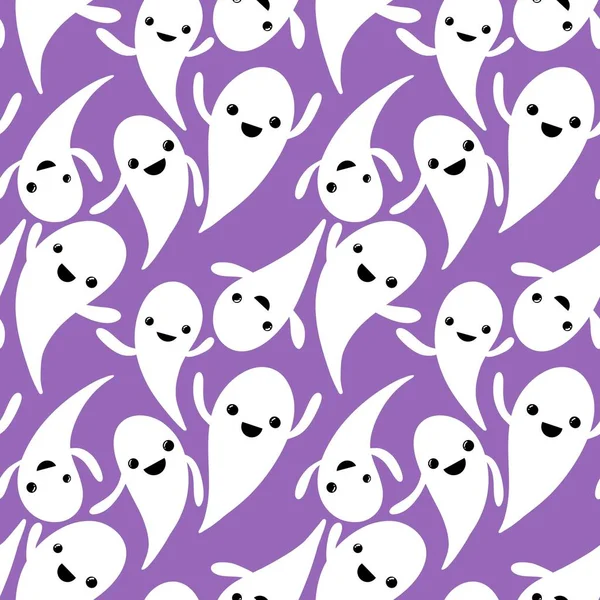 Хэллоуин бесшовный призрак шаблон для обоев и упаковки и подарки и открытки и постельное белье и детей и ткани — стоковое фото