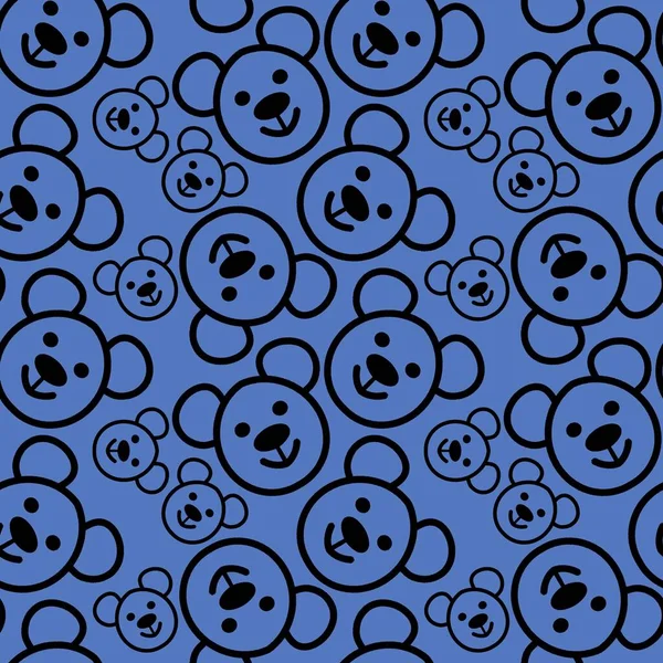 Kids seamless bears pattern for fabrics and textiles and packaging and gifts and cards and linens and wrapping paper — Stock Fotó