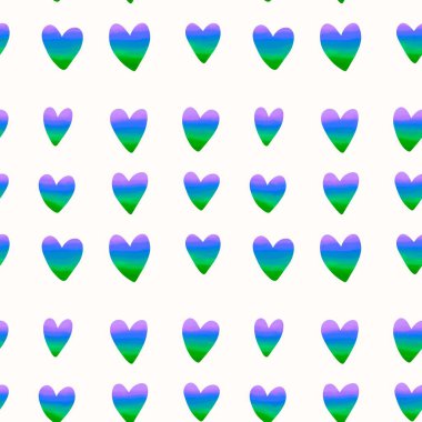 Kartpostallar, hediyeler ve kartpostallar için kalpleri olan kusursuz sevgililer günü desenleri. 