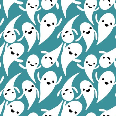 Duvar kağıtları, ambalajlar, hediyeler, kartlar, çarşaflar, çocuklar ve kumaşlar için kusursuz bir hayalet deseni.