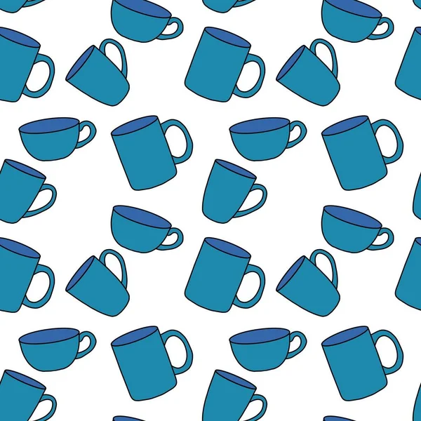 Breakfast seamless cup pattern for fabrics and textiles and packaging and gifts and kitchen and kids — Foto de Stock