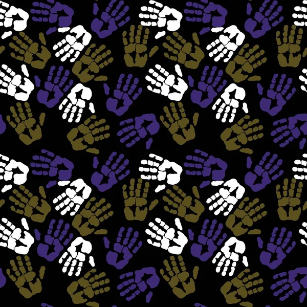 Kids seamless hands print pattern for fabrics and packaging and gifts and cards and linens and wrapping paper — Stock Photo, Image