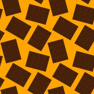Kumaşlar, tekstil ve ambalajlar, hediyeler, kartlar, çarşaflar ve çocuklar için kusursuz çikolata deseni.