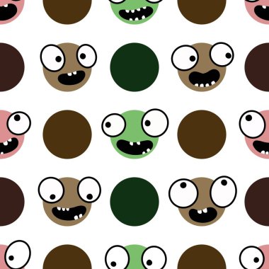 Çocuklar, tekstil, ambalaj, hediyeler, kartlar, çarşaflar ve ambalaj kağıtları için kusursuz uzaylı desenleri.