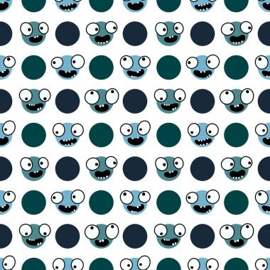 Çocuklar, tekstil, ambalaj, hediyeler, kartlar, çarşaflar ve ambalaj kağıtları için kusursuz uzaylı desenleri.