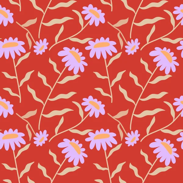 Blommor sömlös blomma mönster för tyger och textilier och förpackningar och presenter och kort och sängkläder och barn — Stockfoto