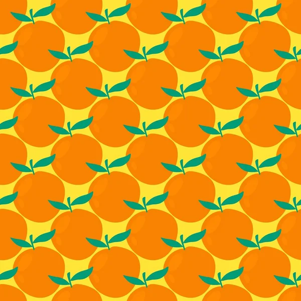 Padrão de laranjas sem costura de frutas de verão para tecidos e têxteis e embalagens e lençóis e crianças e papel de embrulho — Fotografia de Stock