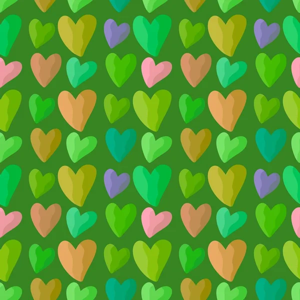 Seamless valentines pattern with hearts for postcard and gifts and cards — Stock Photo, Image