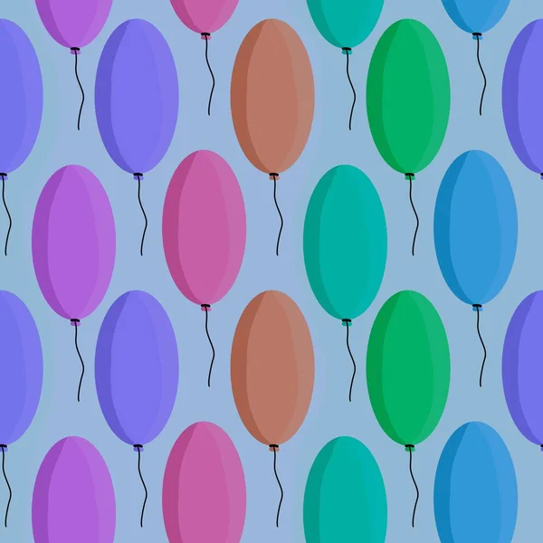 Balloons seamless pattern for kids and gifts and cards and linens and fabrics and wrapping paper —  Fotos de Stock