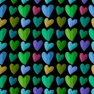 Kartpostallar, hediyeler ve kartpostallar için kalpleri olan kusursuz sevgililer günü desenleri. 