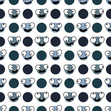 Çocuklar, tekstil, ambalaj, hediyeler, kartlar, çarşaflar ve ambalaj kağıtları için kusursuz uzaylı desenleri.