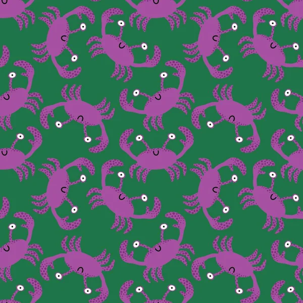 Summer sea seamless crabs pattern for fabrics and textiles and packaging and gifts and cards and linens — Stock Photo, Image