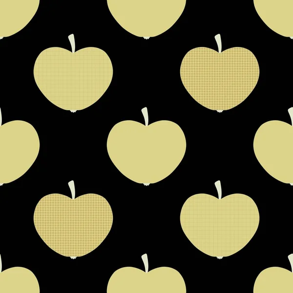 Jesienny bezszwowy wzór jabłek do tkanin i tekstyliów oraz opakowań — Zdjęcie stockowe
