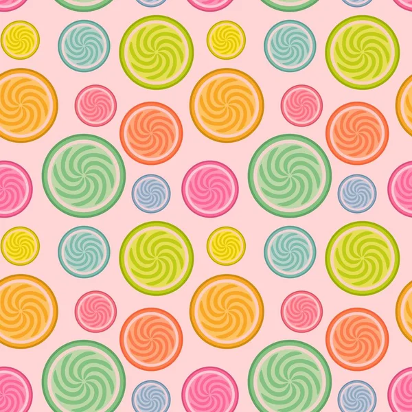 Kids cartoon seamless lollipop candy pattern for fabrics and packaging and gifts and linens and wrapping paper — 스톡 사진