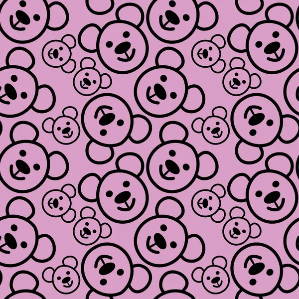 Kids seamless bears pattern for fabrics and textiles and packaging and gifts and cards and linens and wrapping paper — Stock Photo, Image