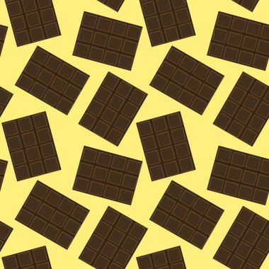 Kumaşlar, tekstil ve ambalajlar, hediyeler, kartlar, çarşaflar ve çocuklar için kusursuz çikolata deseni.
