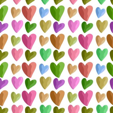 Kartpostallar, hediyeler ve kartpostallar için kalpleri olan kusursuz sevgililer günü desenleri. 