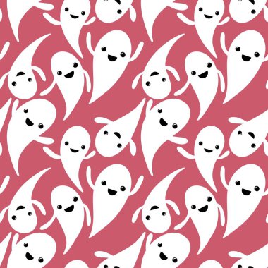 Duvar kağıtları, ambalajlar, hediyeler, kartlar, çarşaflar, çocuklar ve kumaşlar için kusursuz bir hayalet deseni.