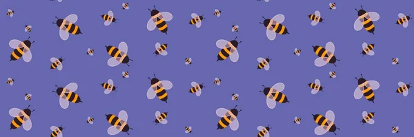 Kids seamless bee pattern for fabrics and packaging and gifts and cards and linens and wrapping paper - Stock-foto