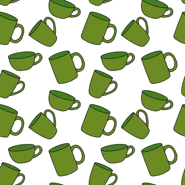 Breakfast seamless cup pattern for fabrics and textiles and packaging and gifts and kitchen and kids