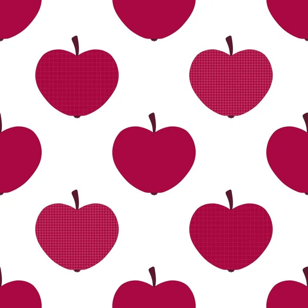 织物、纺织品和包装用秋季无缝苹果图案 — 图库照片