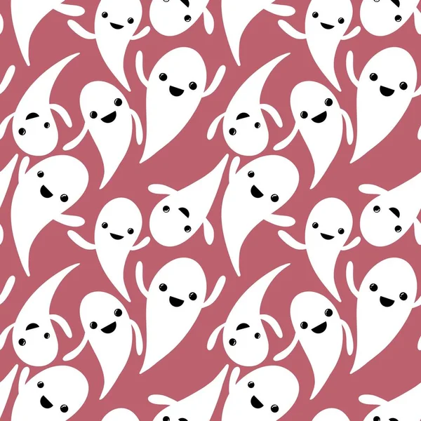 Halloween padrão fantasma sem costura para papel de parede e embalagem e presentes e cartões e lençóis e crianças e tecidos — Fotografia de Stock