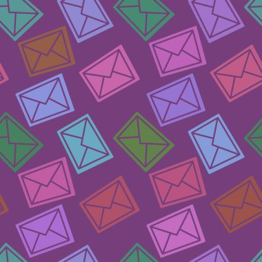 Çocuklar kumaşlar, ambalajlar, hediyeler, kartlar, çarşaflar ve hobiler için kusursuz zarf deseni 