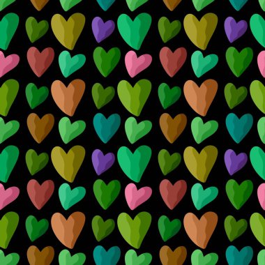 Kartpostallar, hediyeler ve kartpostallar için kalpleri olan kusursuz sevgililer günü desenleri. 