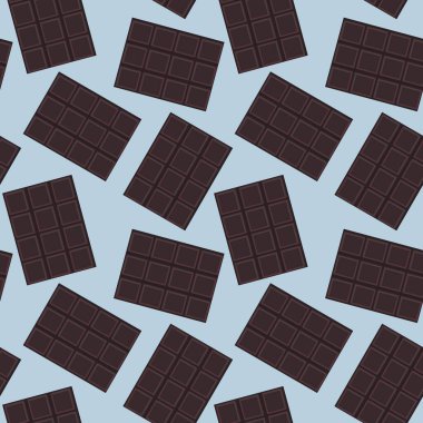 Duvar kağıtları, kumaşlar, tekstil ve ambalajlar, hediyeler, kartlar, çarşaflar ve çocuklar için karikatürsüz çikolata deseni. Yüksek kalite fotoğraf