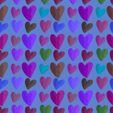 Kartpostallar, kartpostallar, kartpostallar, çarşaflar ve çocuklar için kalpleri olan kusursuz sevgililer günü şablonu. 