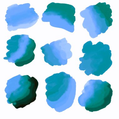 Kumaşlar, kumaşlar, çarşaflar, hediyeler, kartlar, çocuklar ve hobiler için renkli boya lekeleri koyun. Yüksek kalite fotoğraf