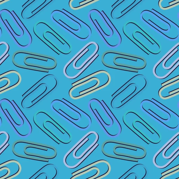 School seamless paper clip pattern for wallpaper and fabrics and textiles and packaging and gifts and cards and linens and kids and wrapping paper and office. High quality photo