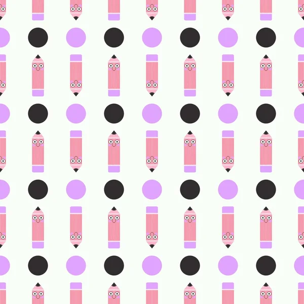 School Pencil Seamless Kids Pattern Fabrics Textiles Packaging Gifts Cards — Φωτογραφία Αρχείου