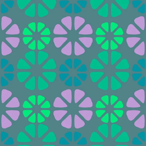 Patrón Floral Geométrico Sin Costura Flor Abstracta Para Telas Textiles — Foto de Stock