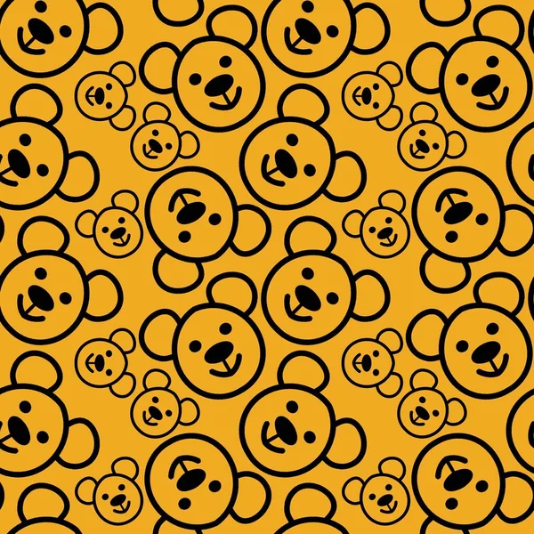 Kids Seamless Bears Pattern Fabrics Textiles Packaging Gifts Cards Linens — 스톡 사진
