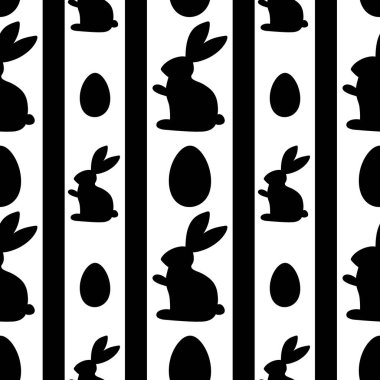 Kumaşlar, ambalaj kağıtları, çocuklar ve hobiler için paskalya tavşanı ve yumurta deseni. Yüksek kalite fotoğraf