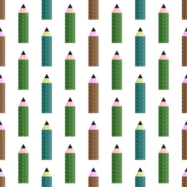School kids seamless pencil pattern for wallpaper and fabrics and textiles and packaging and gifts and wrapping paper. High quality photo