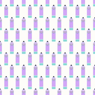 School pencil seamless kids pattern for fabrics and textiles and packaging and gifts and cards and linens and wrapping paper and hobbies. High quality photo