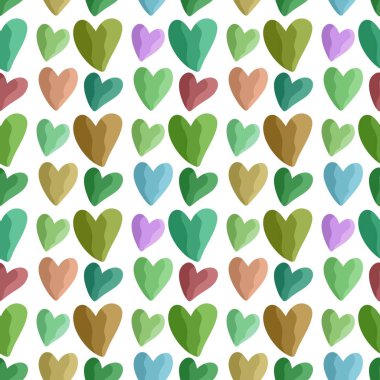 Kartpostallar, kartpostallar, kartpostallar, çarşaflar ve çocuklar için kalpleri olan kusursuz sevgililer günü şablonu. 