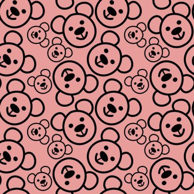 Çocuklar kumaşlar, tekstil, ambalajlar, hediyeler, kartlar, çarşaflar ve ambalaj kağıtları için kusursuz ayı desenleri. Yüksek kalite fotoğraf