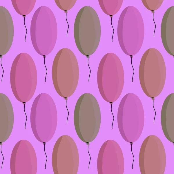 Balloons Seamless Pattern Kids Gifts Cards Linens Fabrics Wrapping Paper — Zdjęcie stockowe