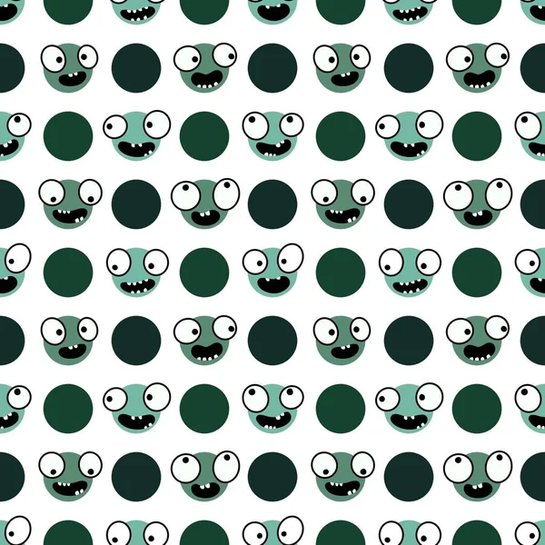 Enfants Sans Couture Monstres Extraterrestres Motif Pour Tissus Textiles Emballage — Photo