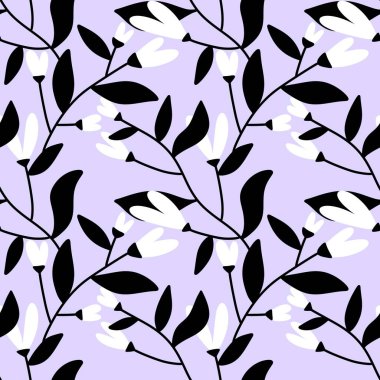 Kumaşlar, tekstil ve ambalajlar, hediyeler, kartlar, çarşaflar ve çocuklar için çiçeksiz çiçek deseni ve ambalaj kağıdı. Yüksek kalite fotoğraf